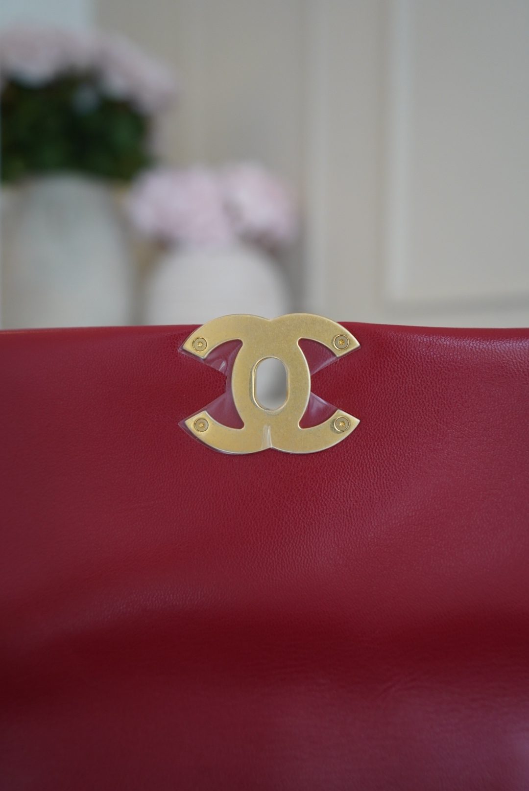Chanel 19 Small Flap Bag in Deep Red Goatskin Leather with Mixed Hardware - Image 7
