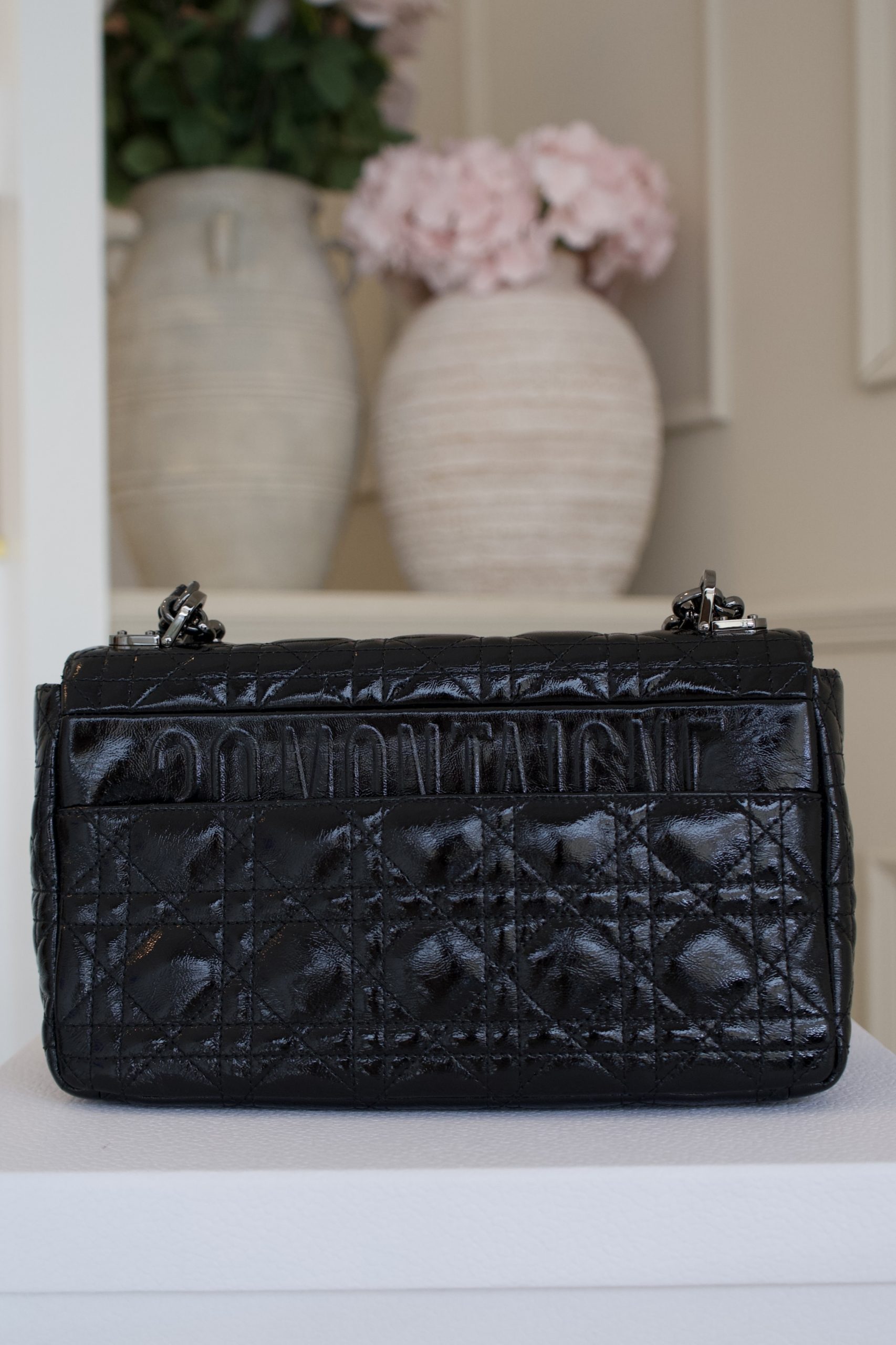 Christian Dior Caro Shoulder Bag In Black Quilted Calfskin With Gunmetal Hardware (2021) - Image 3