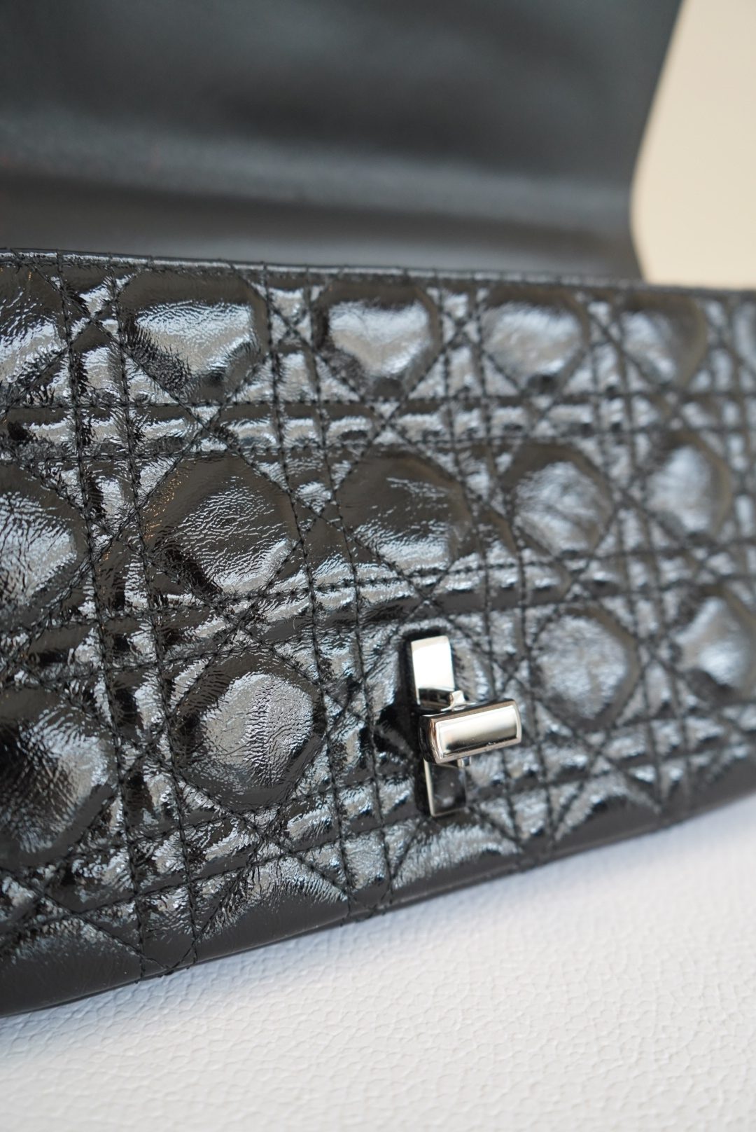 Christian Dior Caro Shoulder Bag In Black Quilted Calfskin With Gunmetal Hardware (2021) - Image 9