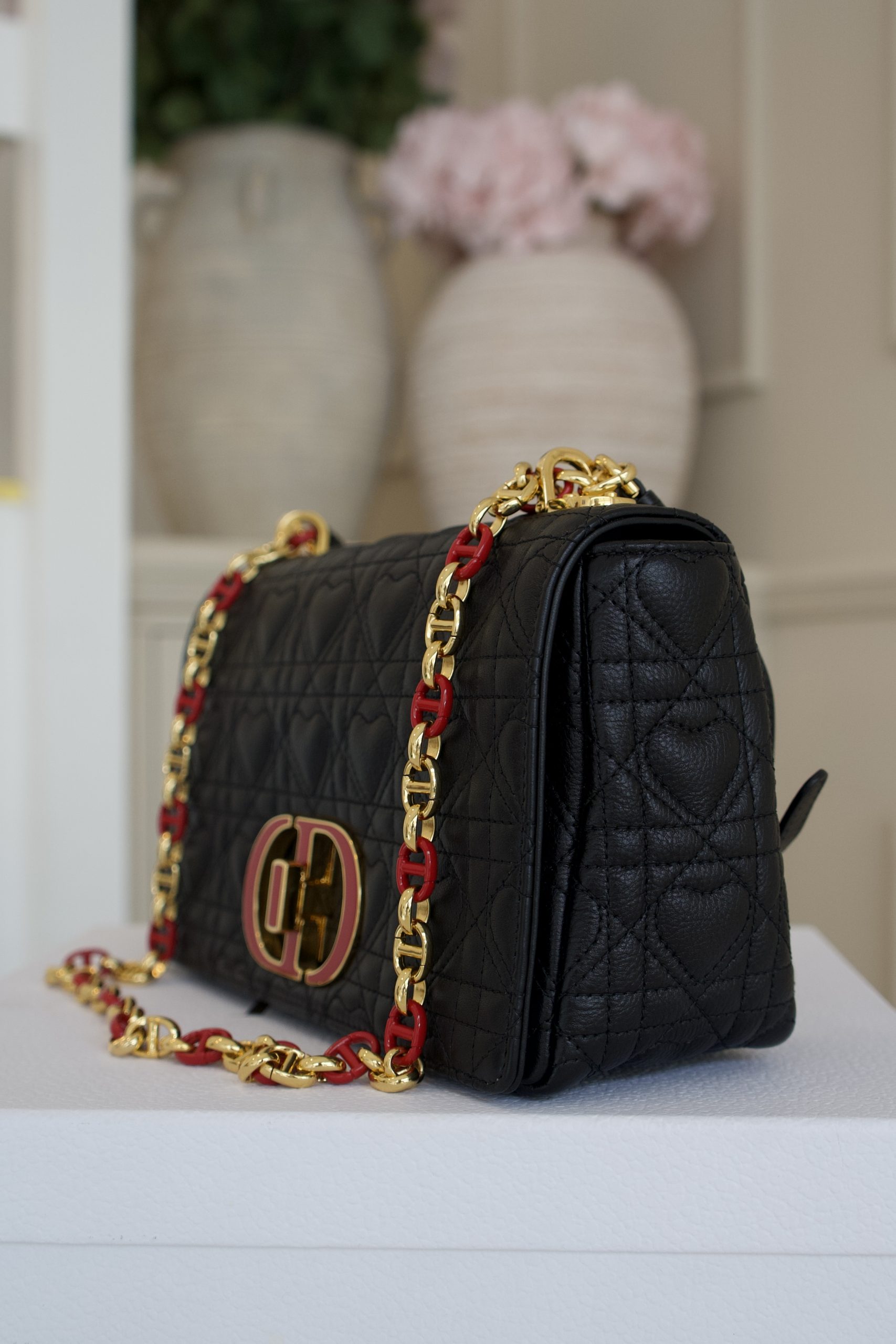 Christian Dior Dioramour Caro Bag In Black Calfskin Quilted With A Heart-Shaped Cannage Motif (2021) - Image 2
