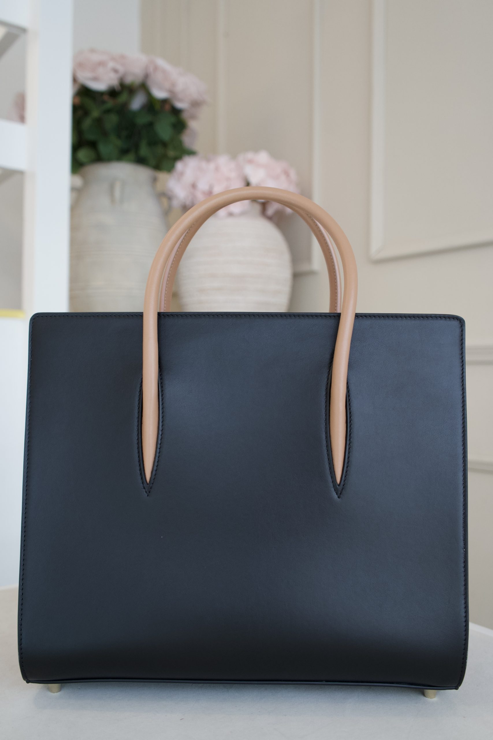 Christian Louboutin Paloma Tote With Studded Leopard-print Side Panels And Tan Handles - Image 3