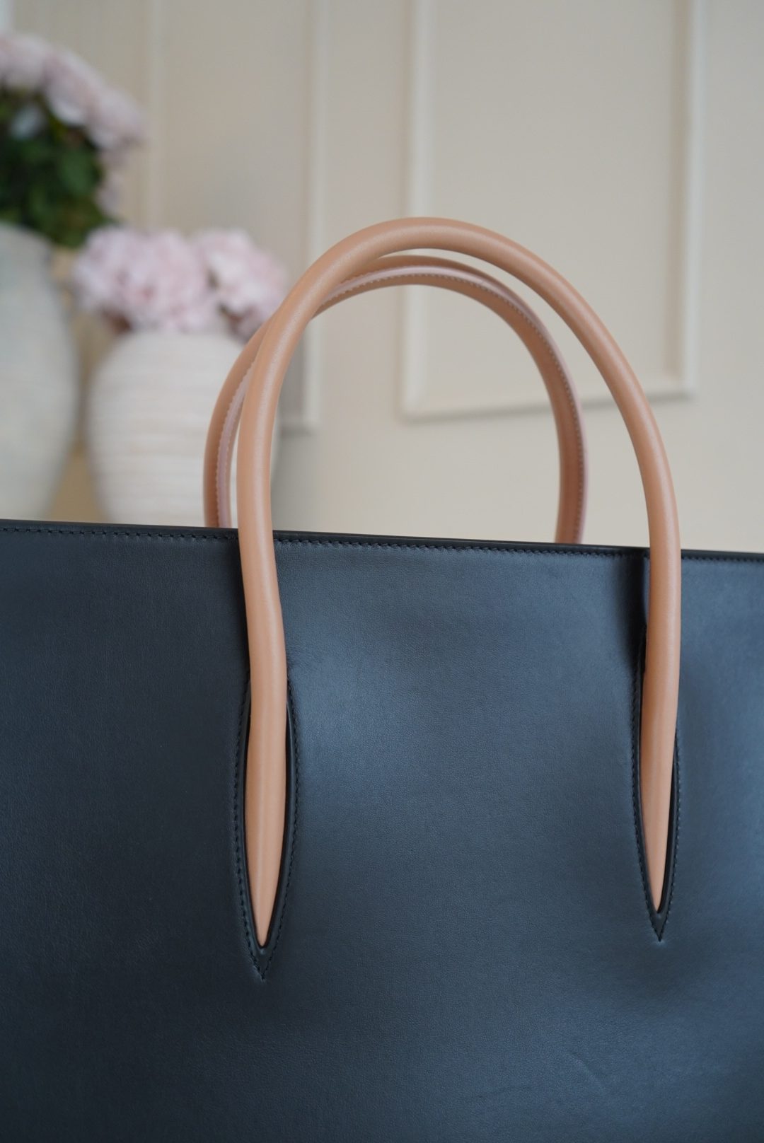 Christian Louboutin Paloma Tote With Studded Leopard-print Side Panels And Tan Handles - Image 8