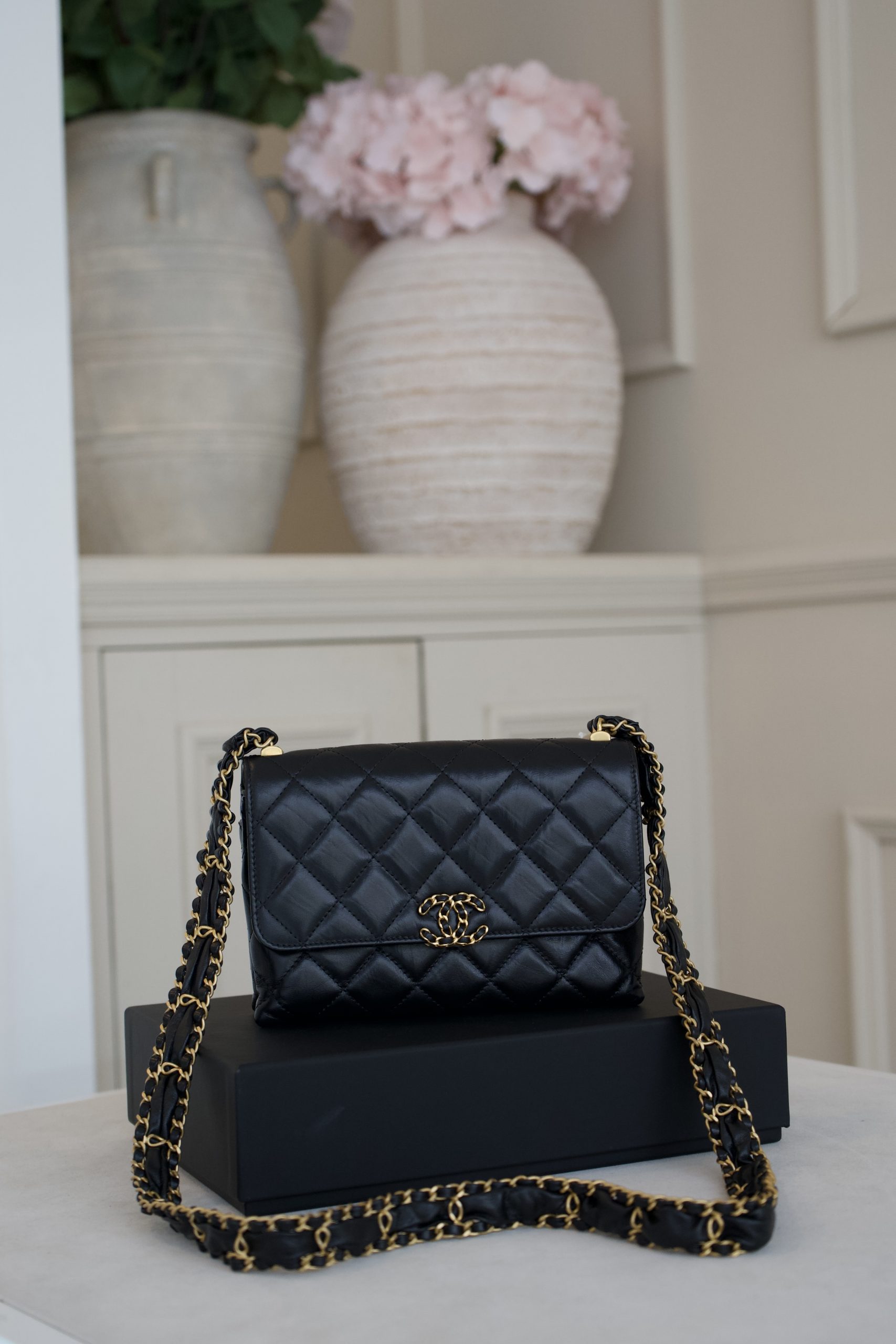 Chanel 19 Black Limited Edition Lambskin Quilted with Gold Hardware