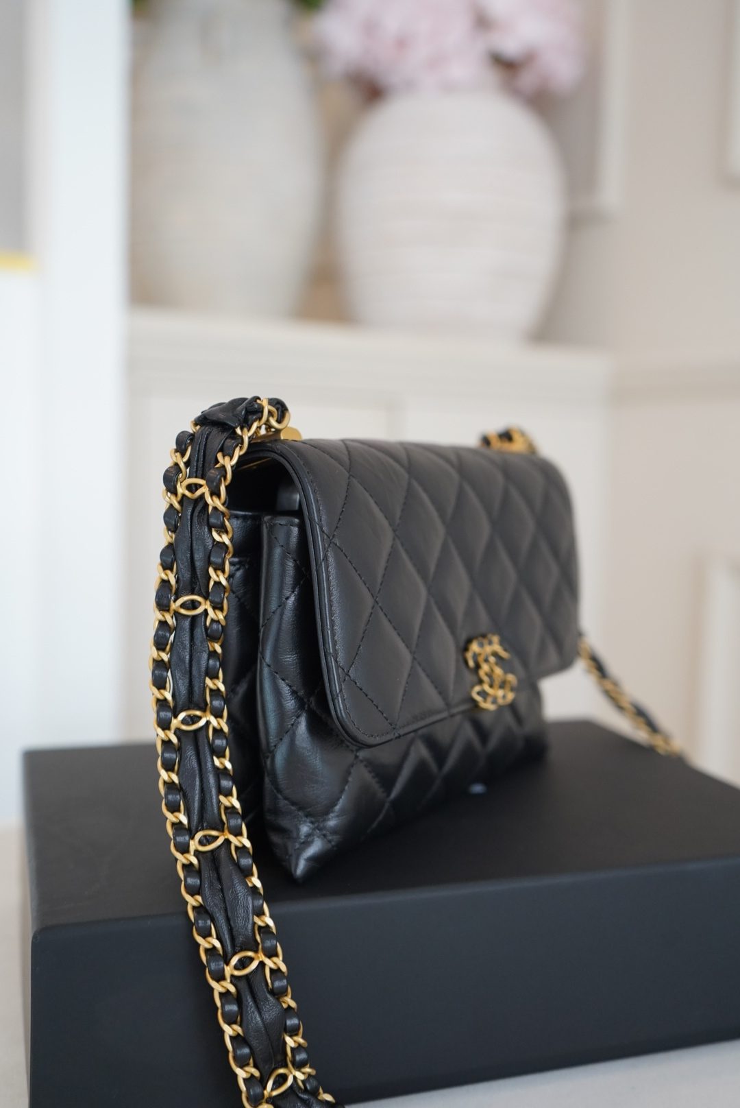 Chanel 19 Black Limited Edition Lambskin Quilted with Gold Hardware - Image 3