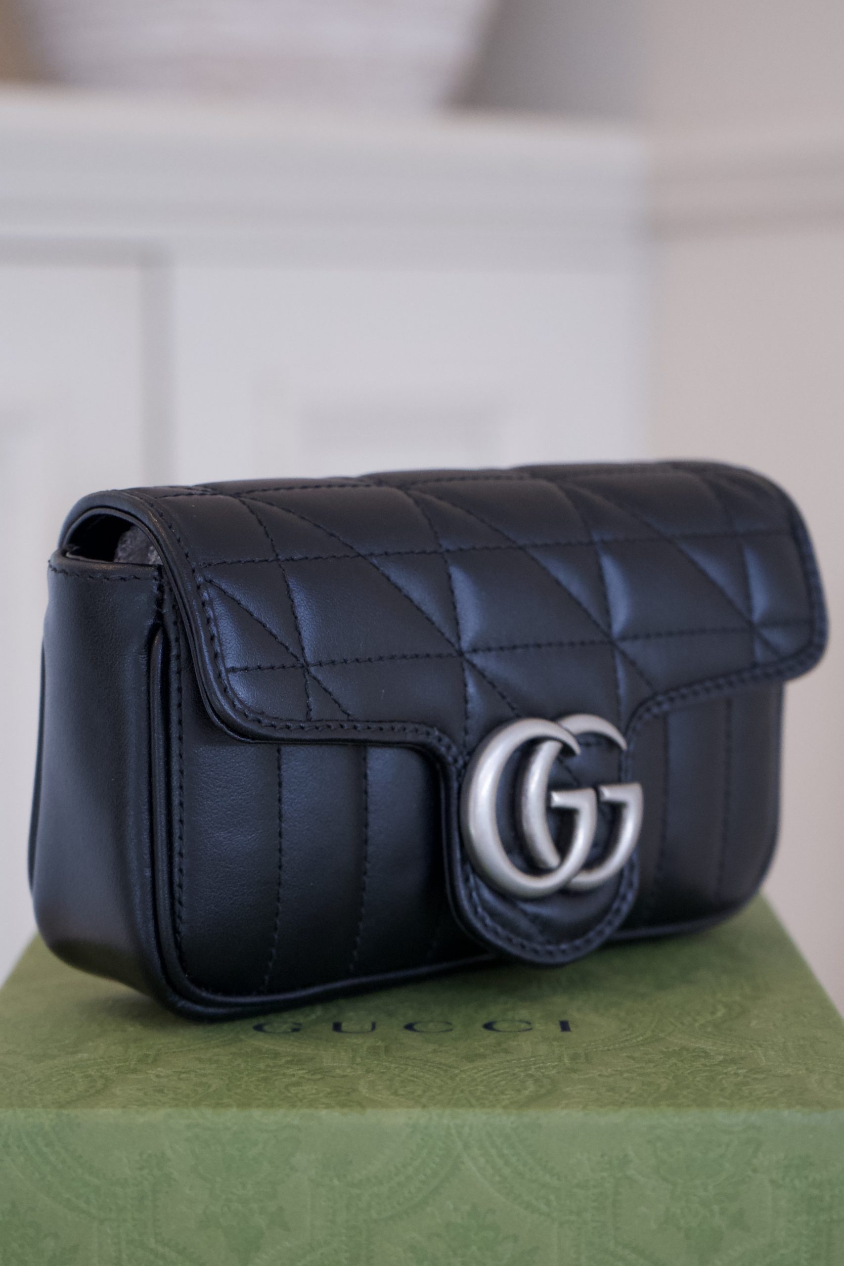 Gucci GG Marmont super mini bag with silver toned double G plaque 2024 - Image 3