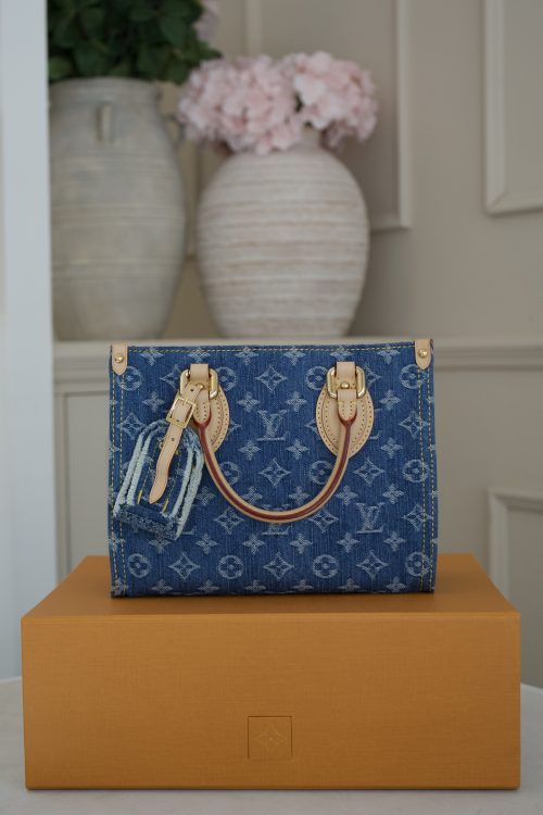 SOLD - Louis Vuitton OnTheGo PM Bag in Momogram Denim 2025