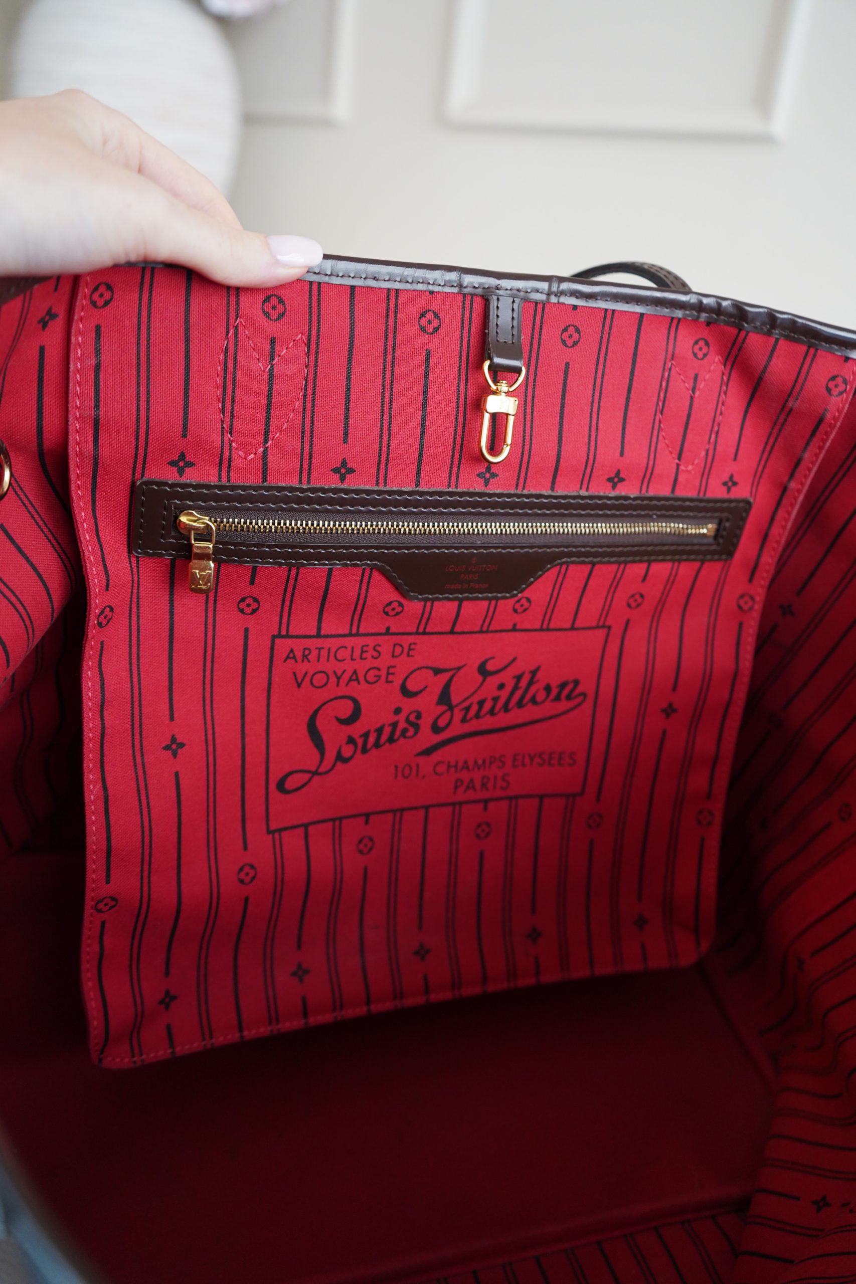Louis Vuitton Damier Ebene Canvas NeverFull GM - Image 9