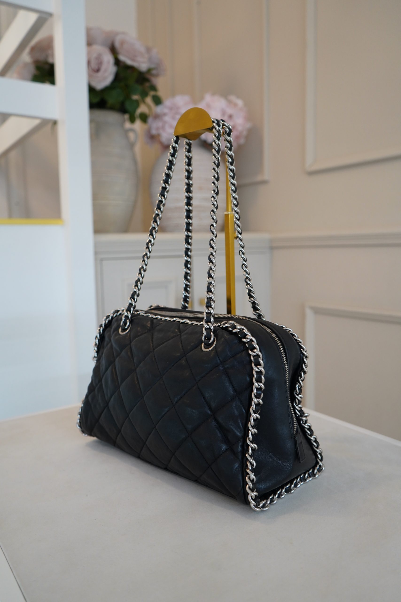 Chanel Calfskin Chain Around Bowler Bag with stainless steel hardware 2011 (Code 15379213) - Image 2