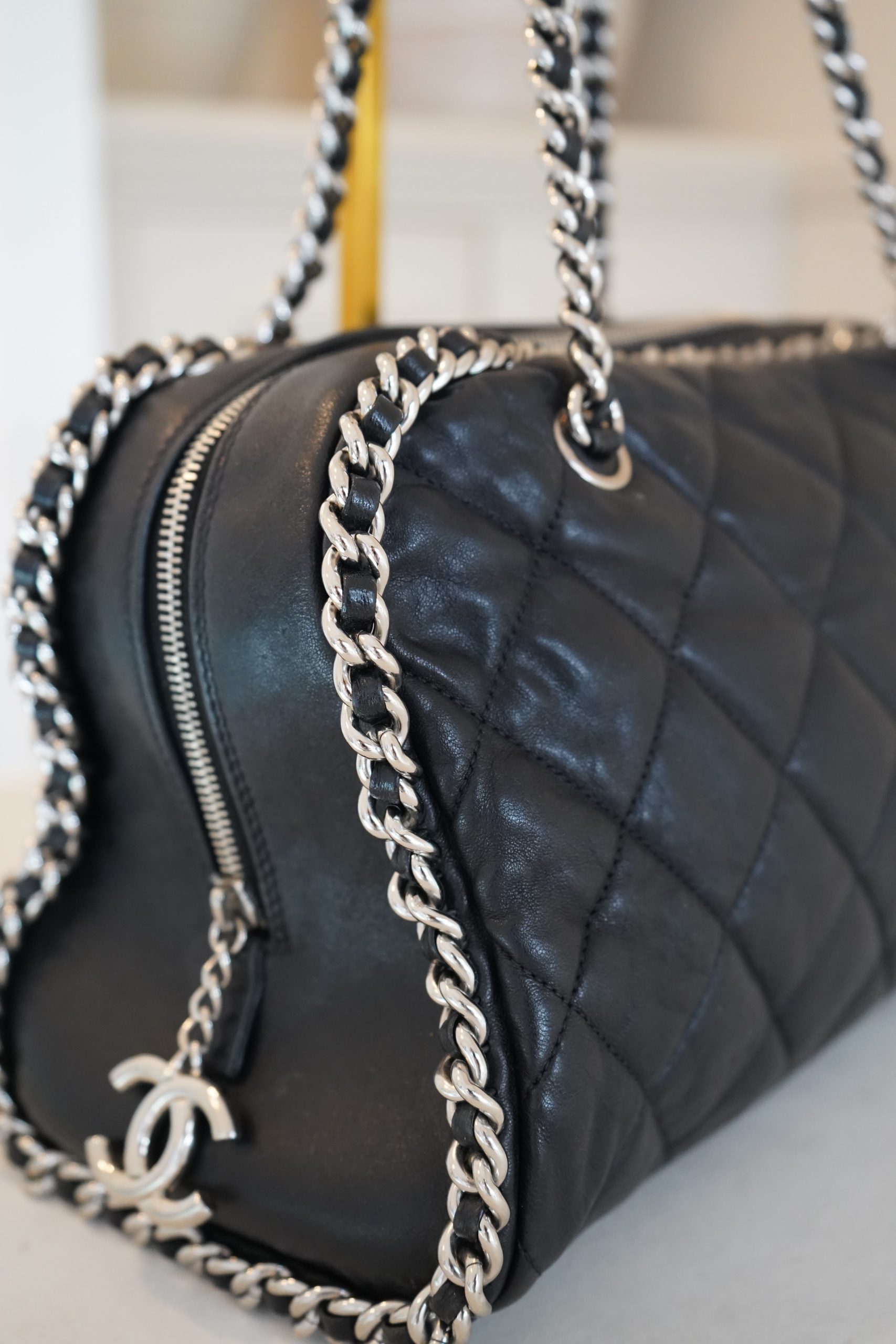 Chanel Calfskin Chain Around Bowler Bag with stainless steel hardware 2011 (Code 15379213) - Image 3