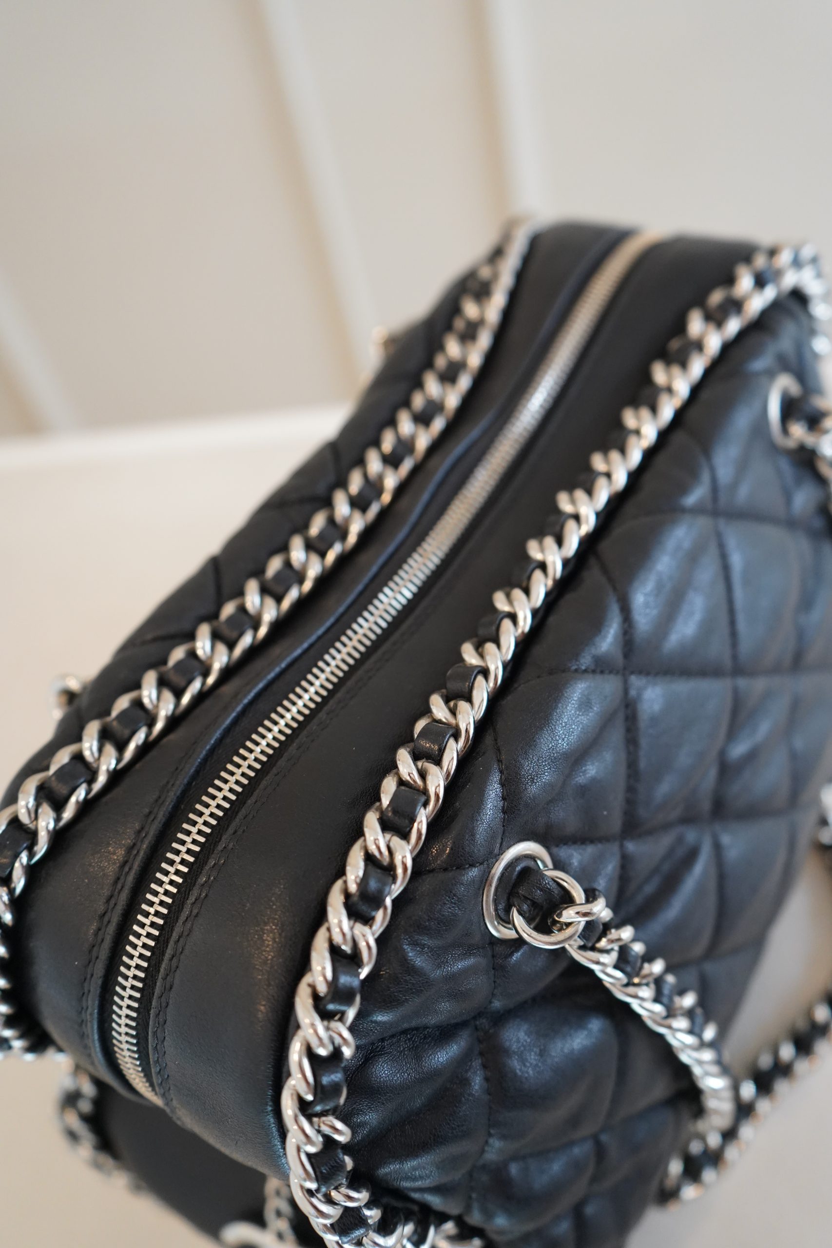 Chanel Calfskin Chain Around Bowler Bag with stainless steel hardware 2011 (Code 15379213) - Image 9