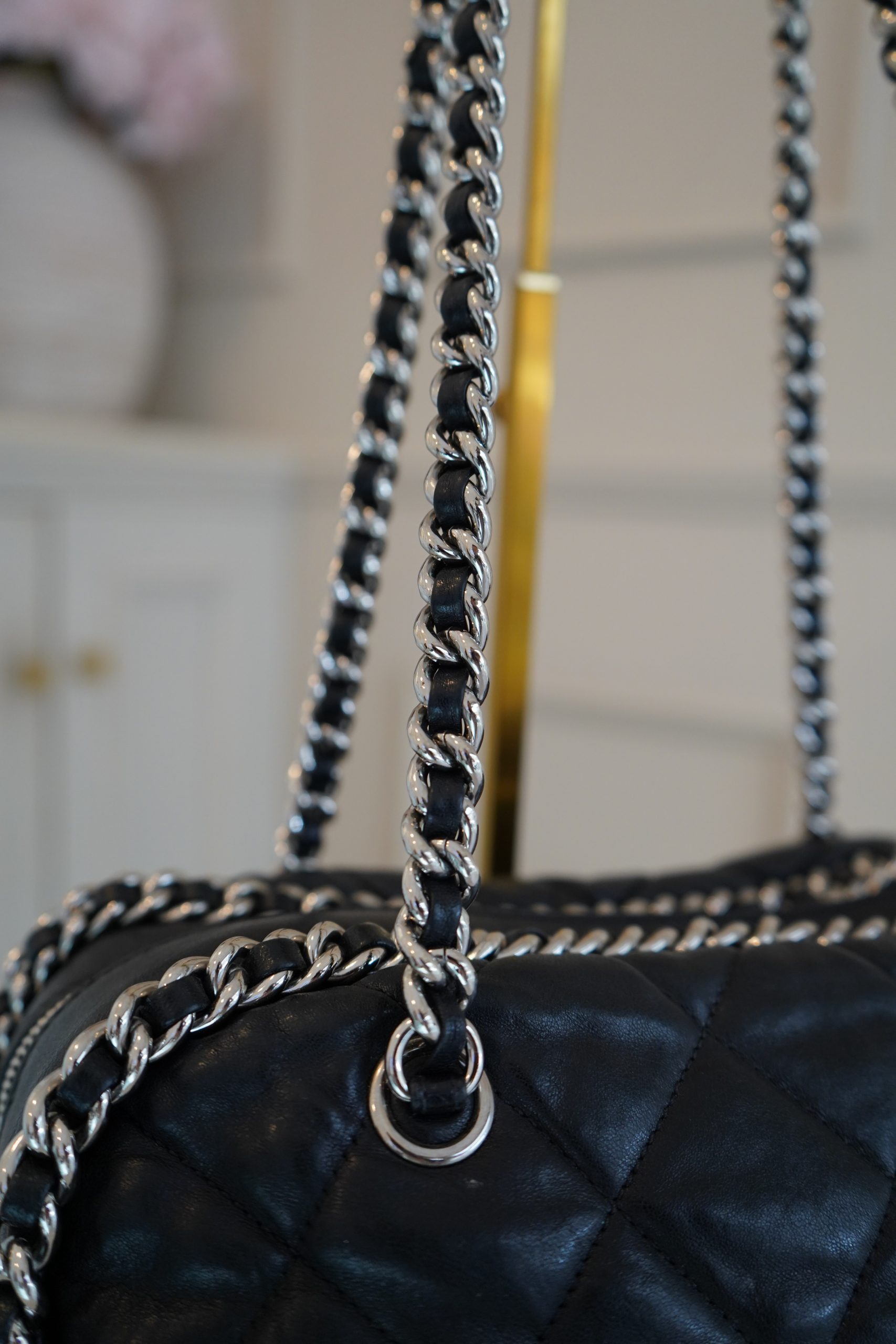 Chanel Calfskin Chain Around Bowler Bag with stainless steel hardware 2011 (Code 15379213) - Image 15