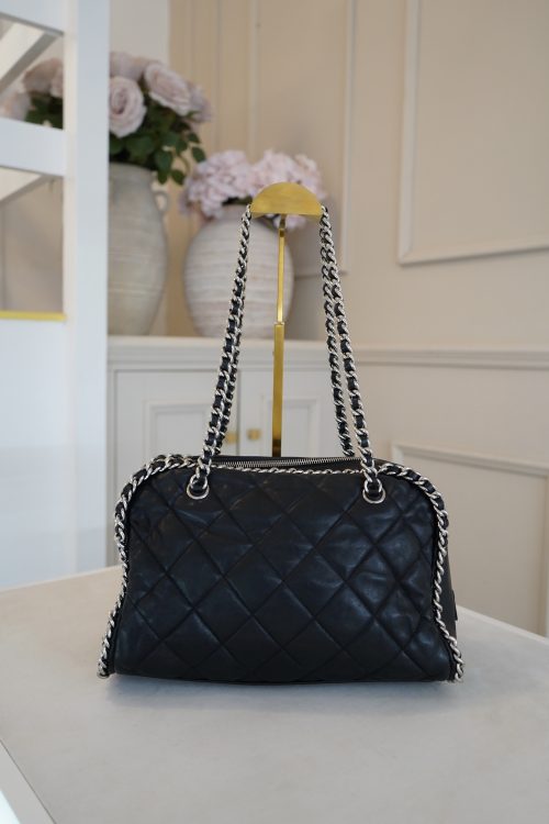 Chanel Calfskin Chain Around Bowler Bag with stainless steel hardware 2011 (Code 15379213)