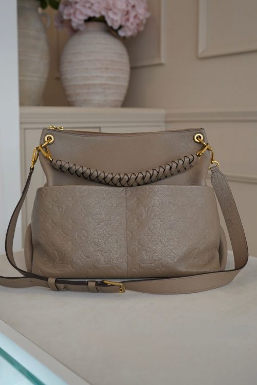 Louis Vuitton Maida Hobo Bag In Tourterelle Monogram Empreinte Leather