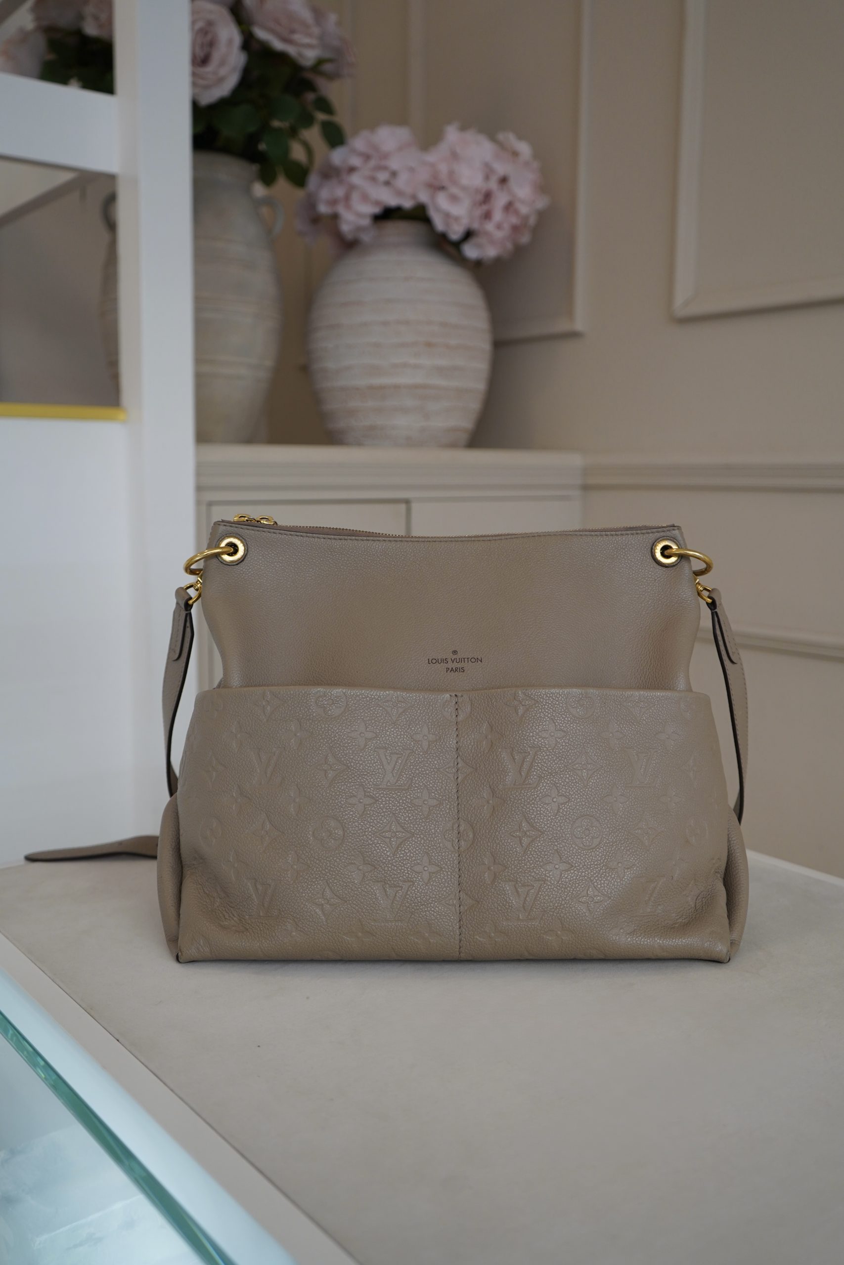 Louis Vuitton Maida Hobo Bag In Tourterelle Monogram Empreinte Leather - Image 25
