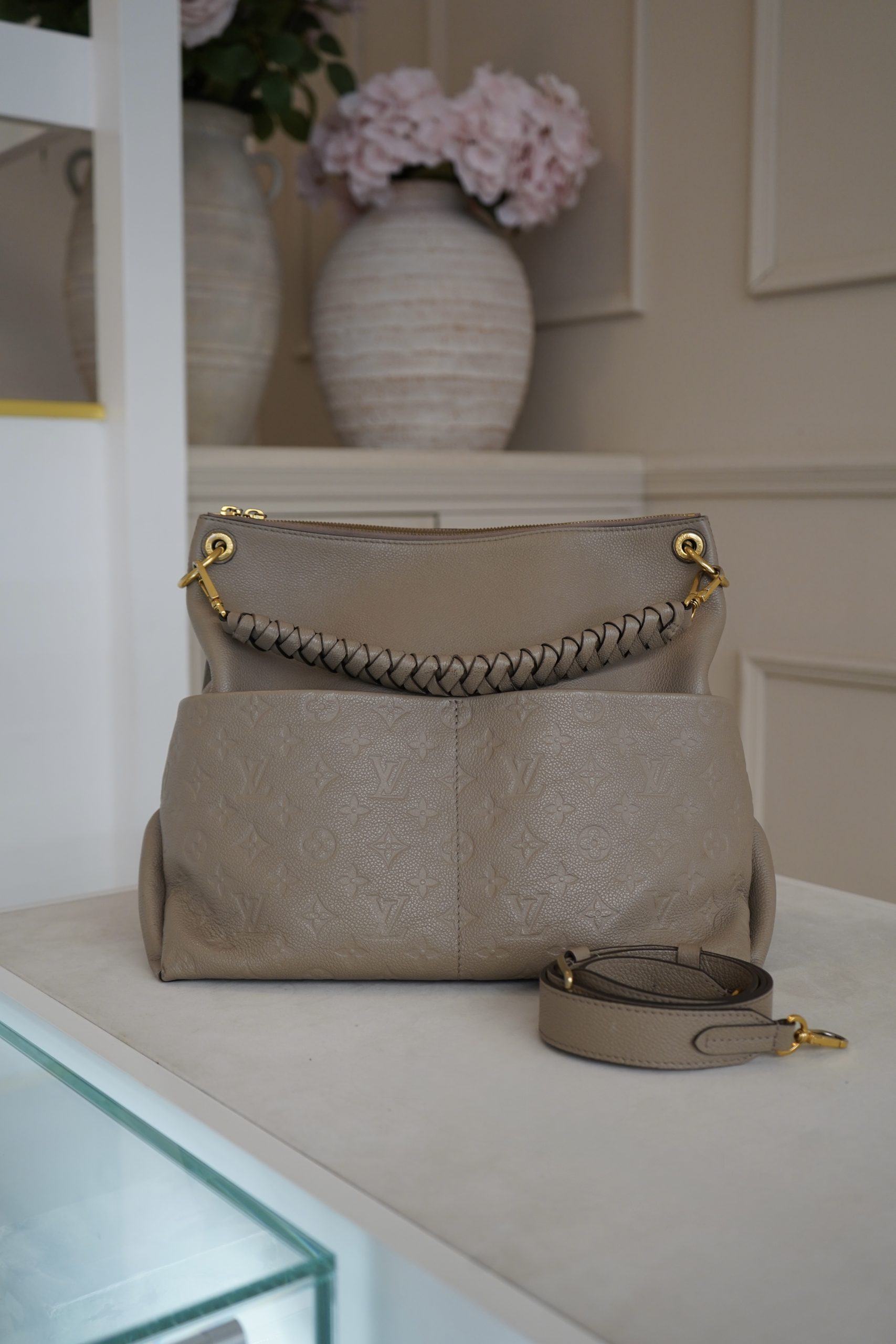 Louis Vuitton Maida Hobo Bag In Tourterelle Monogram Empreinte Leather - Image 22