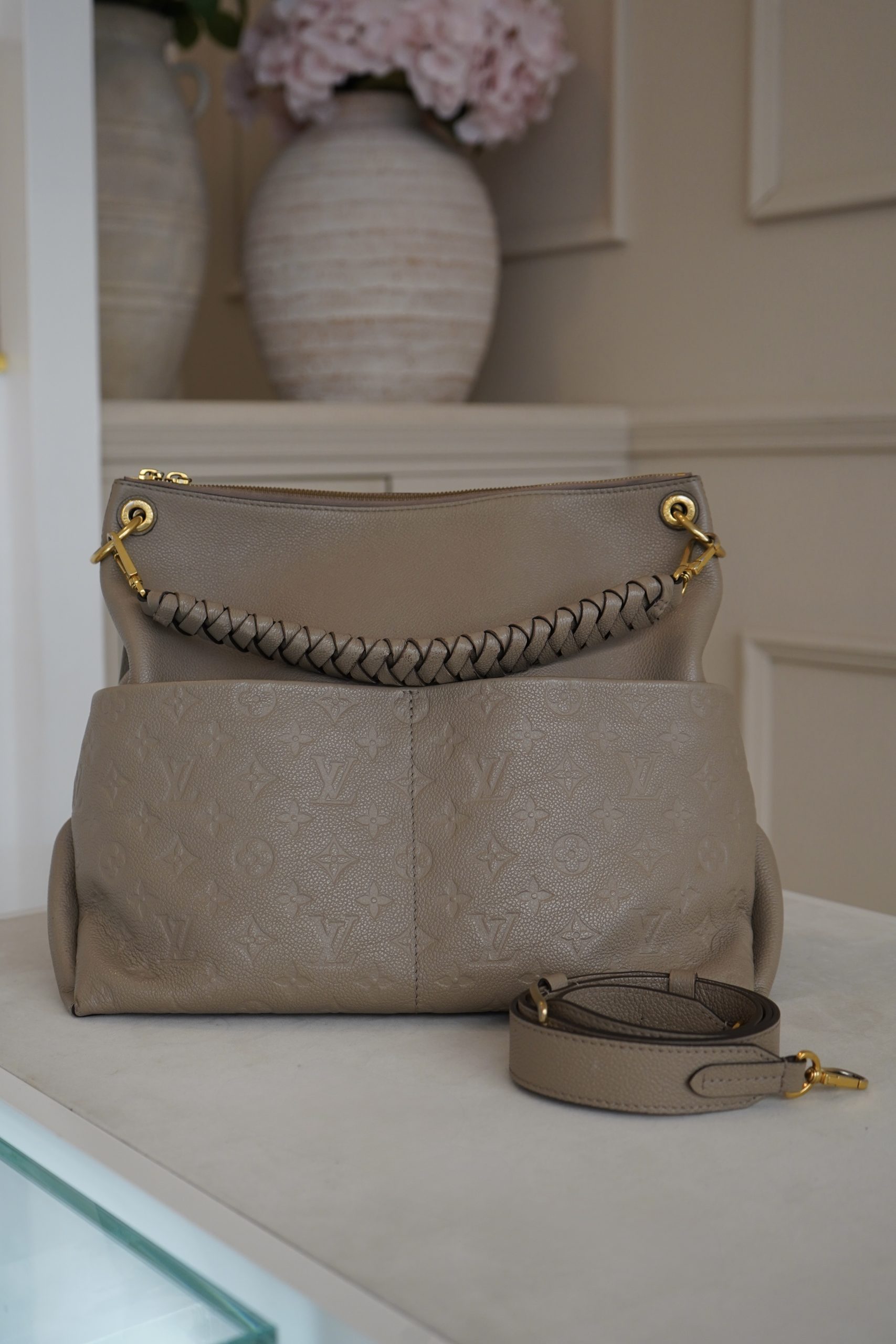 Louis Vuitton Maida Hobo Bag In Tourterelle Monogram Empreinte Leather - Image 21