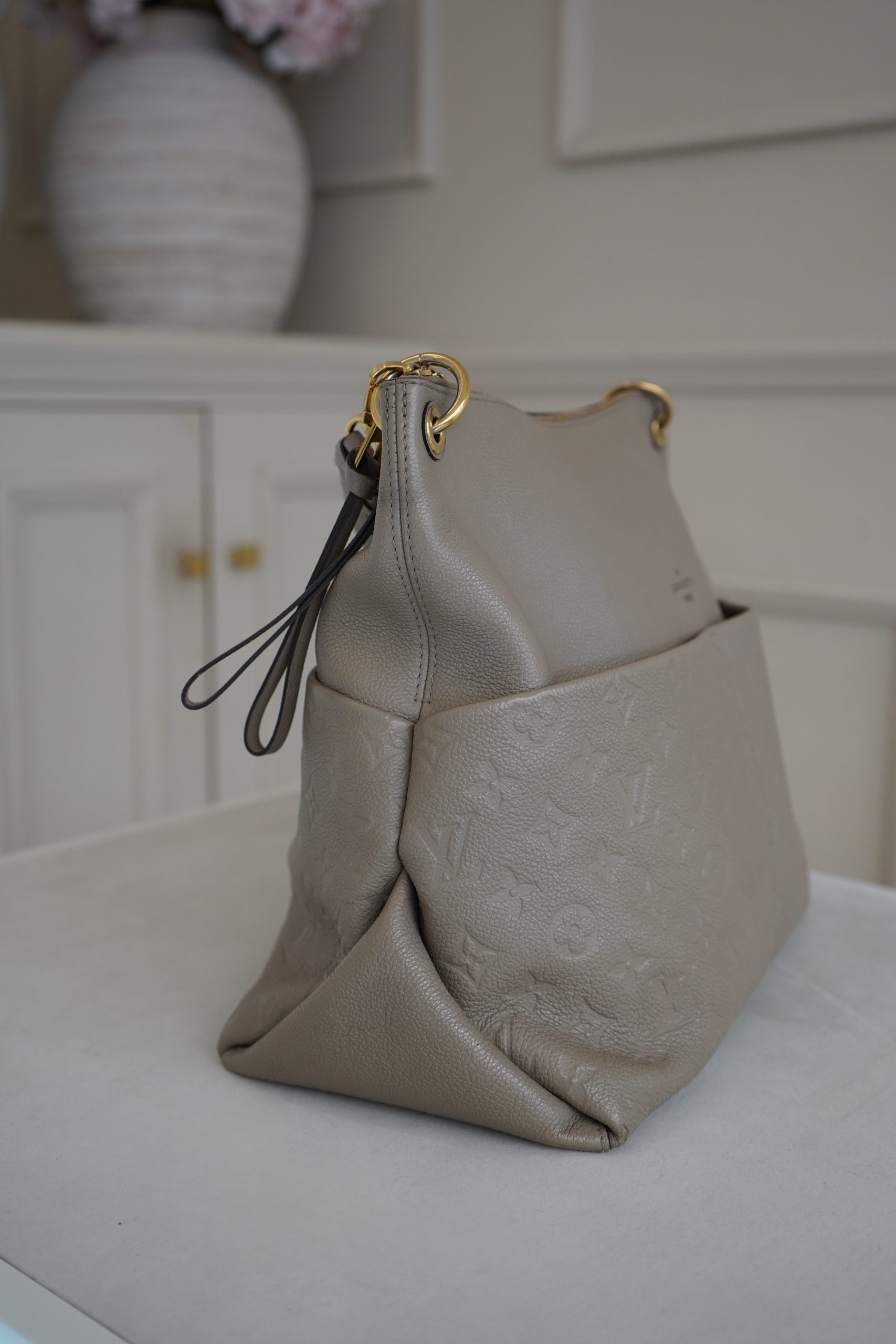 Louis Vuitton Maida Hobo Bag In Tourterelle Monogram Empreinte Leather - Image 11