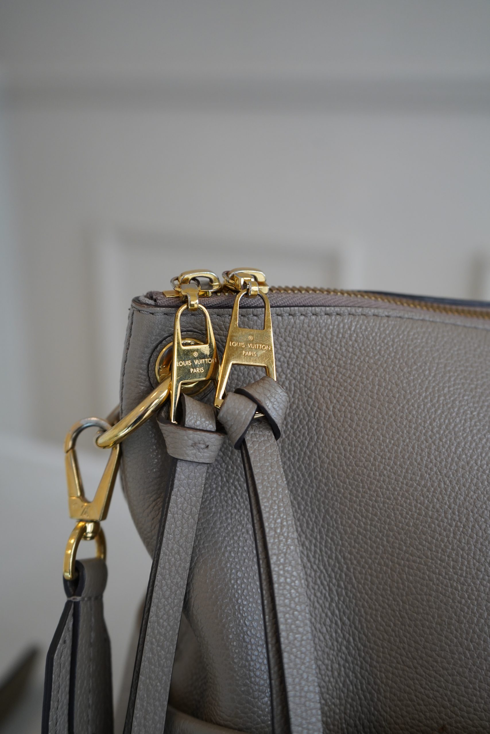 Louis Vuitton Maida Hobo Bag In Tourterelle Monogram Empreinte Leather - Image 9