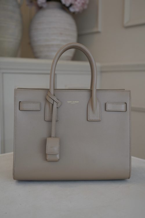 Light Taupe Saint Laurent Sac De Jour Bag