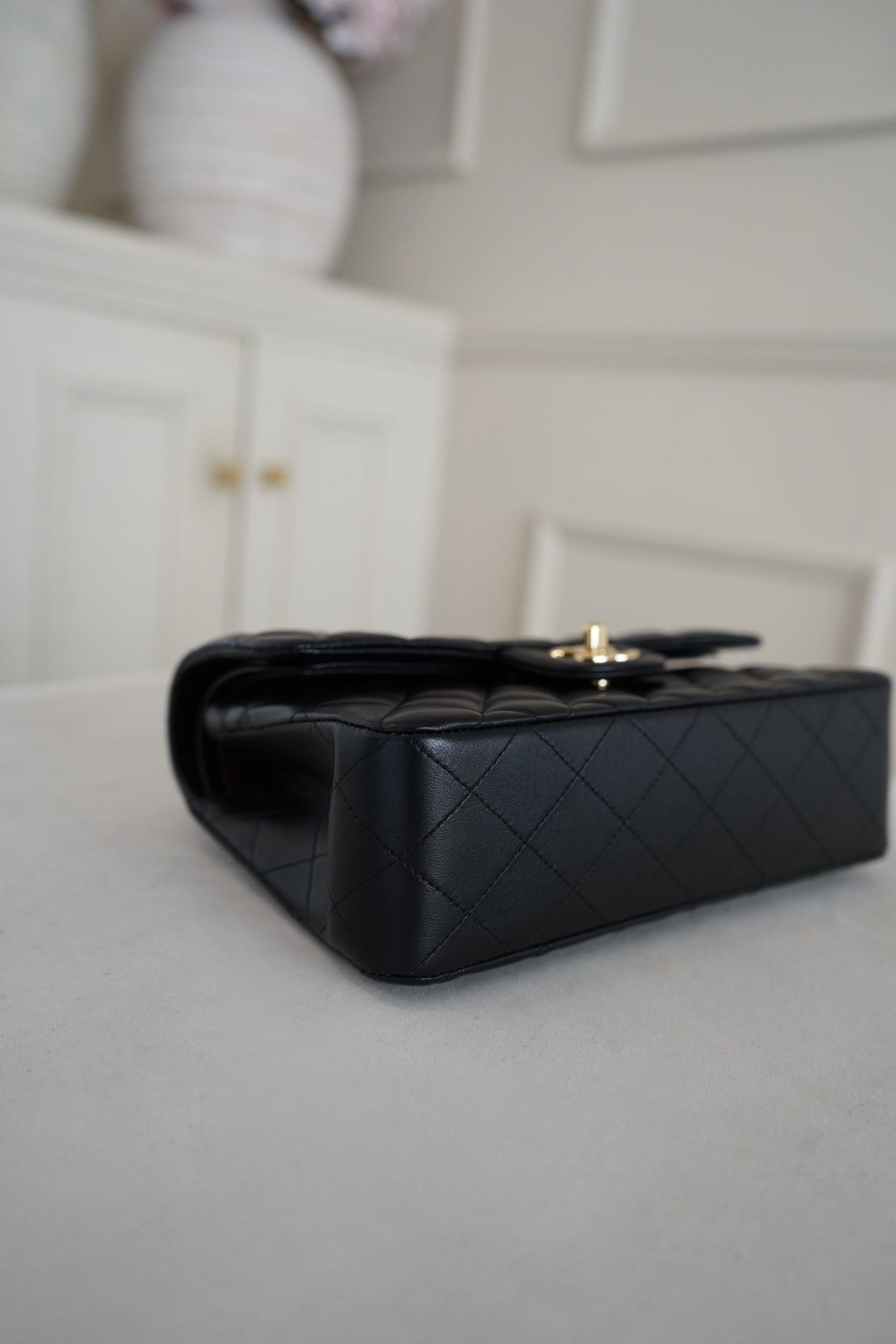 Chanel Medium Classic Double Fap Black Lambskin With Gold Hardware - Image 4
