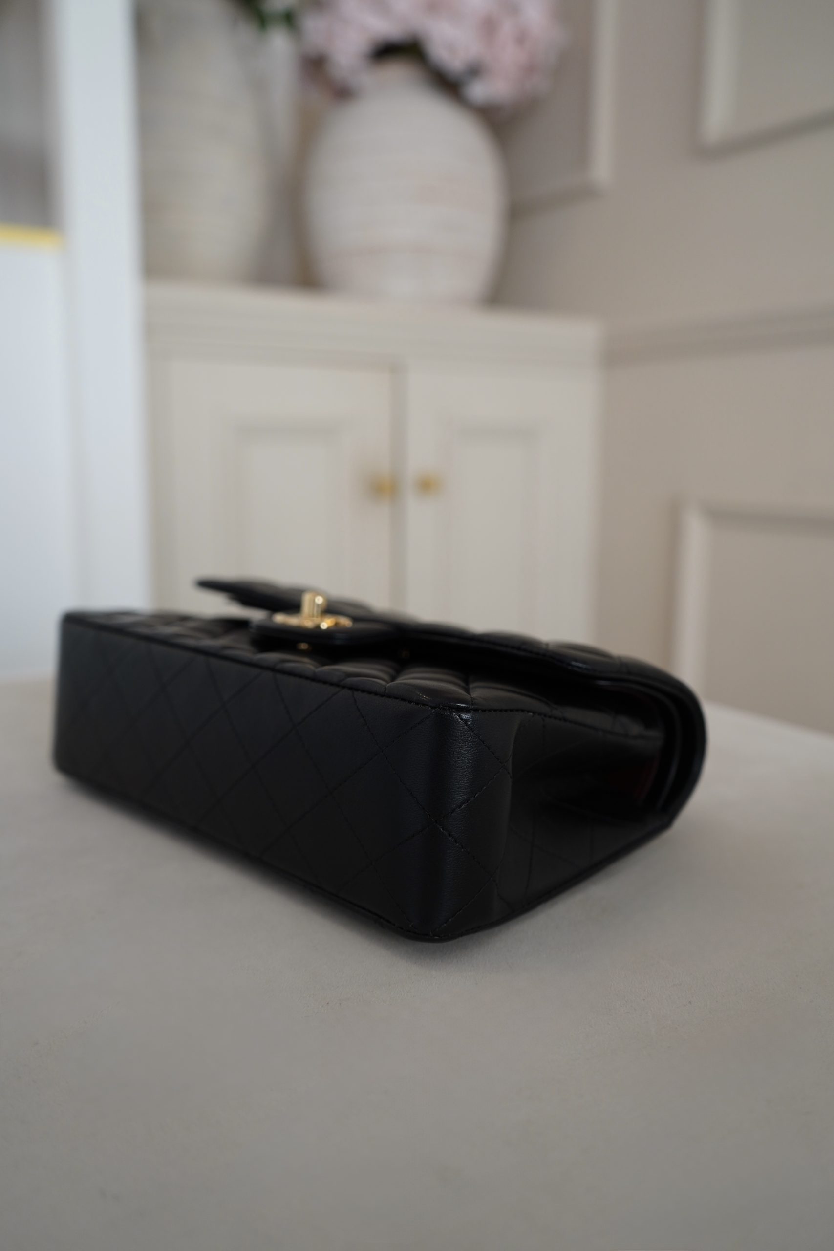 Chanel Medium Classic Double Fap Black Lambskin With Gold Hardware - Image 5