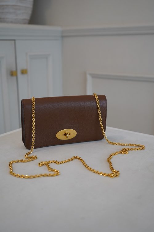 Mulberry Darley Small Leather Crossbody Bag in Oak Classic Grain