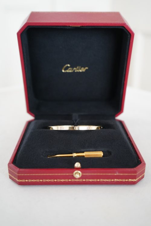 Yellow Gold Cartier Love Bangle Small Model