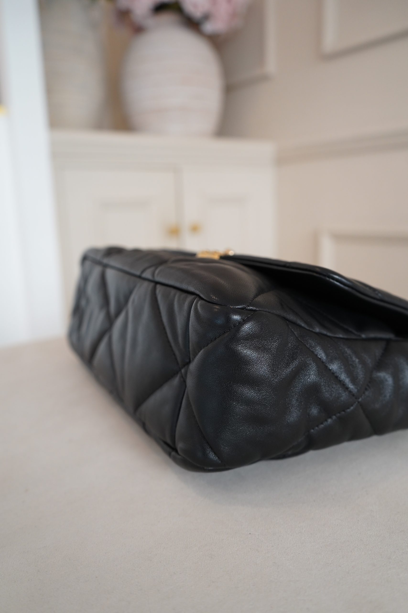 Chanel 19 Large Flap Black Quilted Bag - Image 8