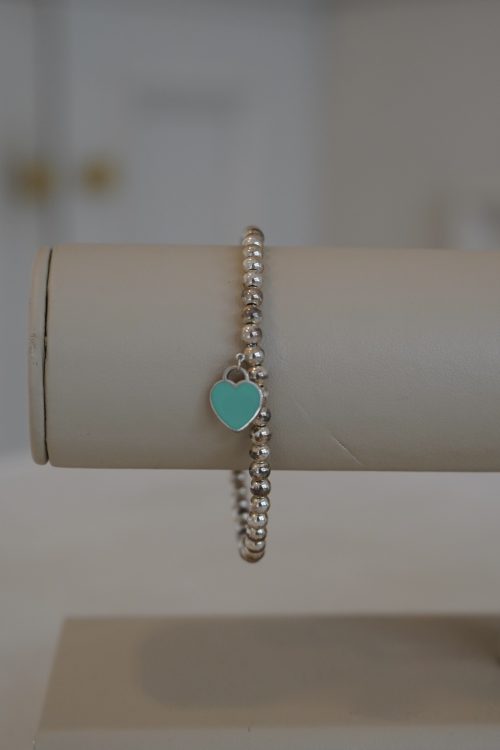 Sterling Silver Tiffany & Co Return To Tiffany Blue Heart Tag Bracelet
